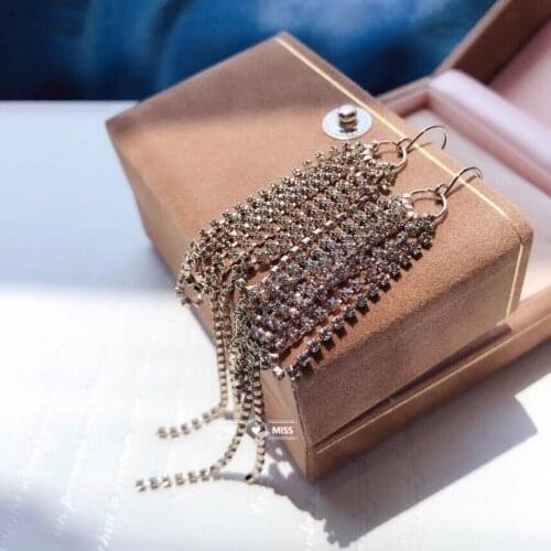 Hot Sale Earings Fashion Jewelry Multi-layer Chain Tassel Geometry Long Earrings Oorbellen Pendientes Earrings Free Shipping