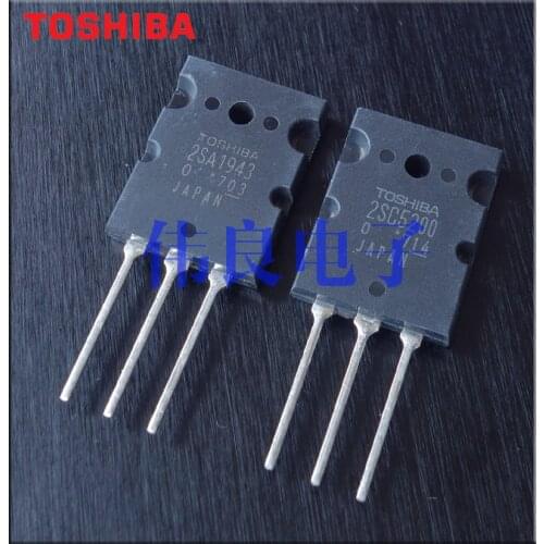 NEW 10 pairs OF Toshiba original 2SC5200 2SA1943 /Precision matching