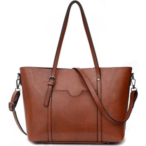 New fashion handbags retro European and American single shoulder messenger bag oil wax leather ladies handbag tote bag