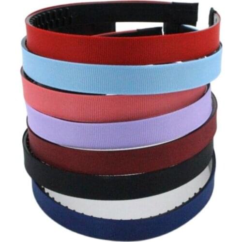 Wrap Covered ribbon Plastic winding hair hoop DIY hair accessory hair bands woman girl Kids Basic headbands 1.5CM