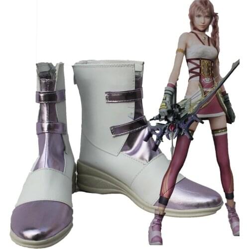 Final Fantasy13 FF13 Serah Farron Cosplay Shoes Custom Made Long Boots