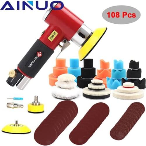 Orbit Air Sander Mini Pneumatic 1/2/3inch Grinding Machine Set for Car Polishing High Speed Air Powered Polisher Air tool