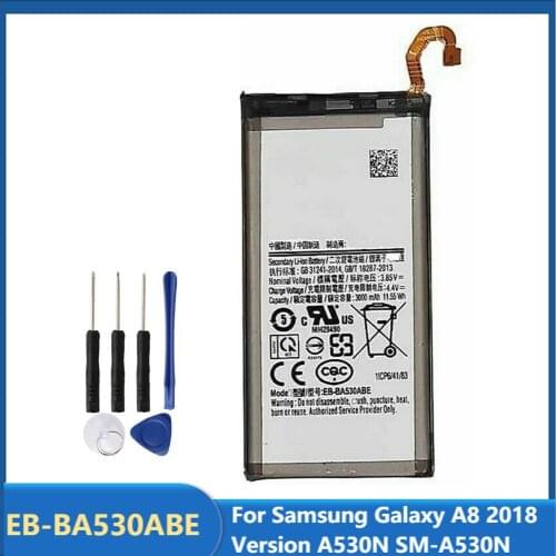 Original Replacement Phone Battery EB-BA530ABE For Samsung Galaxy A8 2018 Version A530N SM-A530N Rechargable Batteries 3000mAh