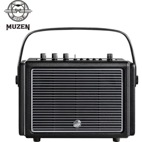 Professional Stereo Wireless Bluetooth Speaker 64W Wooden Retro Multi-Directional Sound Field Subwoofer MUZEN Mate 4