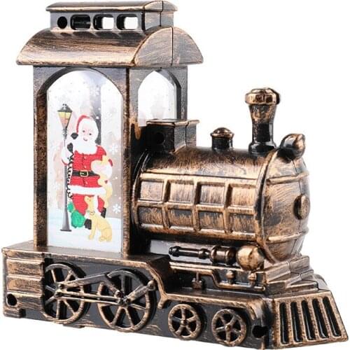 Christmas Home Decore Santa Claus Elk Train Decoration Xmas Gift LED Night Light Festival Party Supplies 2021 New Year Ornaments
