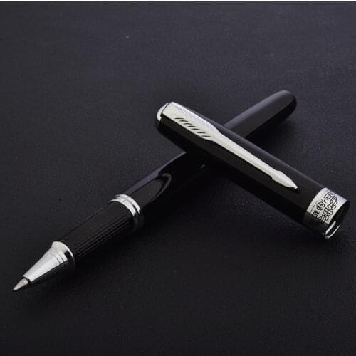 Good Writing Fashion Arrow Design Silver Clip Black Rollerball Pen Hero 611 Black Ink Metal 0.5mm Signature Pens School Supplies
