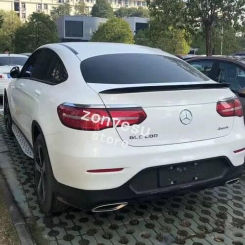 Use For Benz GLC Coupe 2016--2019 Year Spoiler ABS Plastic Carbon Fiber Look Rear Trunk Wing Car Body Kit Accessories