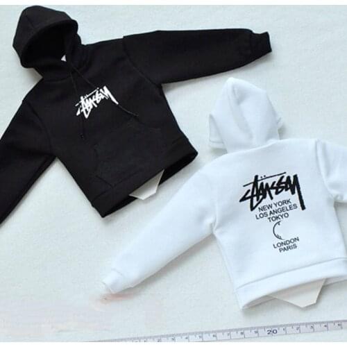 Estartek Custom 1/6 Trend Double-sided Letter Printing Hooded Sweater for 12inch Action Figure DIY