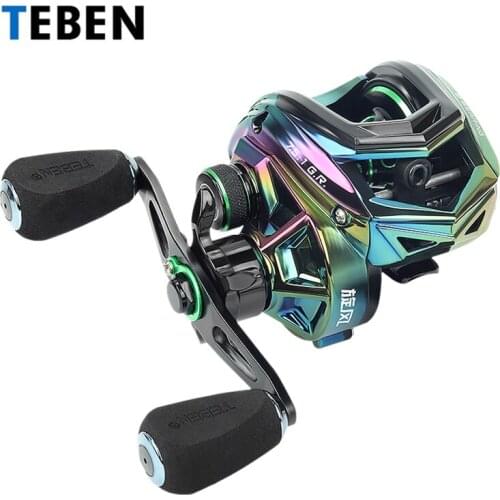 Teben High Speed Fishing Reel All Metal Spool Baitcasting Reel 7KG DRAG 8BB GEAR RATIO 7.5:1 Casting Fishing Saltwater Jigging