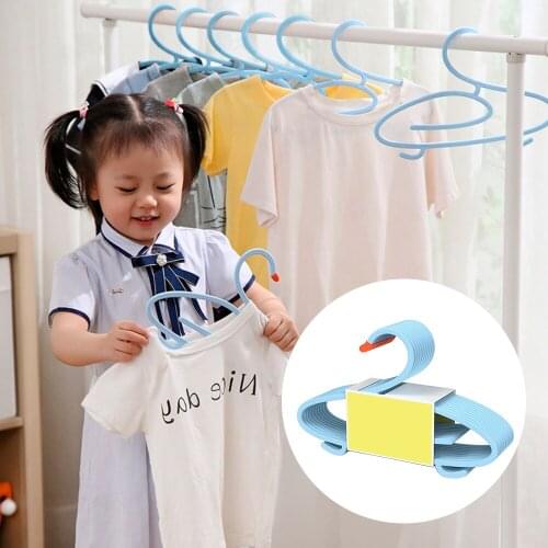 Children Clothes Hanger 10pcs Mini Coat Hanger Home Storage Organizer Non-slip Hangers For Baby Kid Clothes Dress Duck Shape
