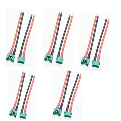 Male Female MPX Multiplex Tinned Pigtail 10cm 14awg Silicone Wire MPX Battery Cable Lead for RC Charger FPV Drone Car Boat