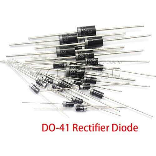 100PCS 1N4007 1N5819 1N4001 UF4007 FR107 FR157 FR207 1N4004 1N4937 HER107 RL207 1N5817 1N5399 DO-41 Rectifier Diode
