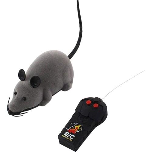 Funny RC Animals Wireless Remote Control RC Electronic Rat Mouse Mice Toy For Cat Puppy Pet Dog Kids Toy Gifts