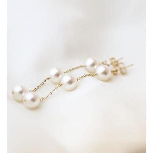 Natural Baroque Pearl Earrings Gold Filled Earrings Handmade Jewelry Oorbellen Pendientes Earrings for Women Bridesmaid Gift