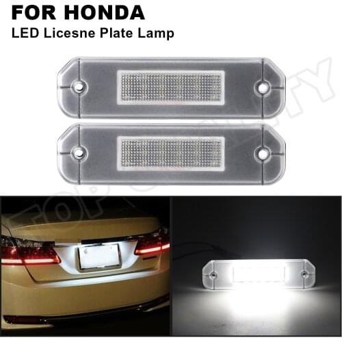2Pcs Car LED License Number Plate Light Lamp Fit For Honda Civic 1996 1997 1998 1999 2000 CR-X Del Sol 1992 1993-1998 Integra SJ