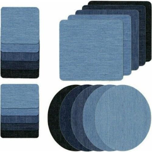 20PCS DIY Design Iron on Denim Fabric Patches Clothing Jeans Repair Kit 5 Colors Clothing Jeans Repair Kit