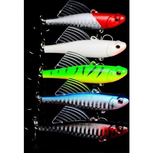 5PCS 6.5cm 17.7g Sinking VIB Fishing Lure Minnow artificial bait Vibration Winter ice Full Swimming Layer Hard Bait