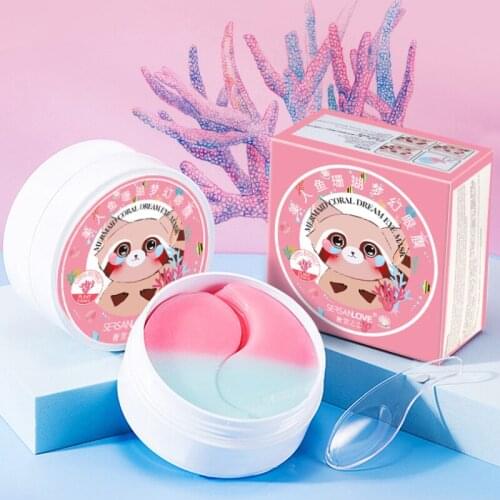 60pcs/box Two-color Moisturizing Eye Mask Crystal Collagen Anti-Wrinkle Anti Aging Eye Patch Remove Dark Circles Eye Care