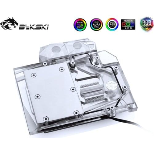 Bykski GPU Water Block Full Coverage Copper Block For ASUS PH-GTX1660TI-O6G phonix VGA Watercooler Heatsink A-RGB N-AS1660TIPH-X