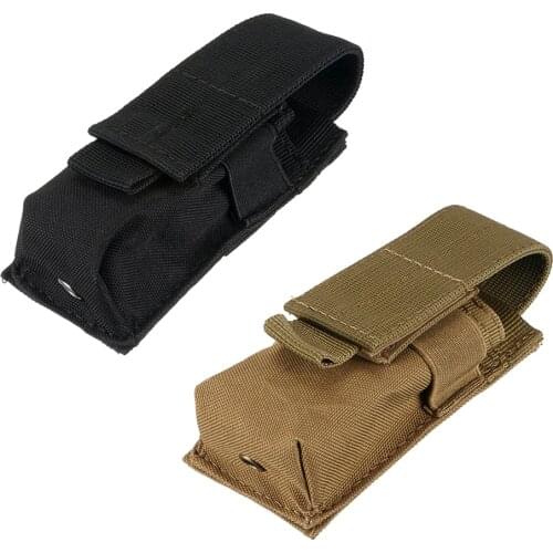 2Pcs Nylon Case Multiple Flashlight Pouch Holster Belt Carry Case Holder Molle System Torch Bag