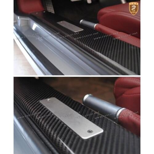 CSSYL Full Carbon Fiber Auto Door Sill Plates Pedal For Aston Matin V8 Vantage Real Carbon Welcome Door Pedals Car Decoration