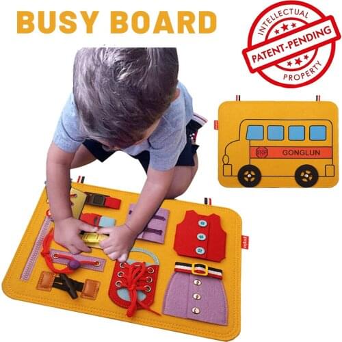 Kids Montessori Toys Busy Boards Early Educational Toys Basic Skill Board Educational Learning Toys For Children Toddlers