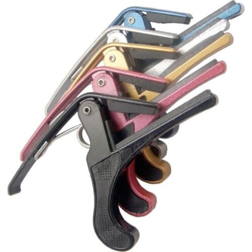 Guitar Capo Acoustic Electric 6 string Guitar Single Handed Trigger Quick Change Tuner key Clamp 5 colors guitar accessories