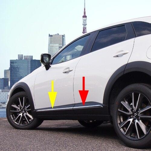 Chrome Molding Door Body Strips For Mazda CX-3 2016 2017 2018 2019 Accessories Trim Covers