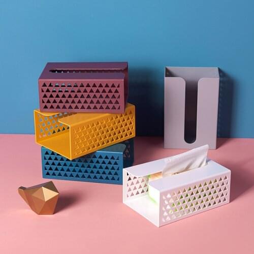 Tissue Box Wall-Mounted Kitchen Tissue Box Free Punching Paper Towel Holder Napkin Box Toilet Cabinet Door Tissue Holder