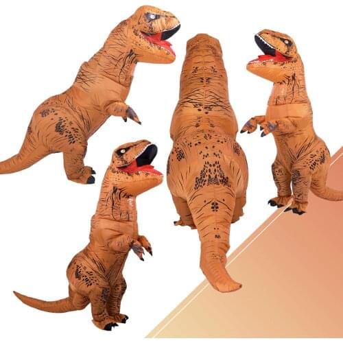 Adult Inflatable Costume Dinosaur Costumes T REX Blow Up Fancy Dress Mascot Cosplay Costume For Men Women Kids Dino Cartoon
