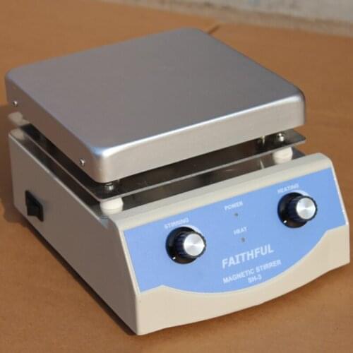 SH-3 Laboratory Heating Magnetic Stirrer , 17x17cm Aluminium Panel, 0~1600RPM, 5L Volume