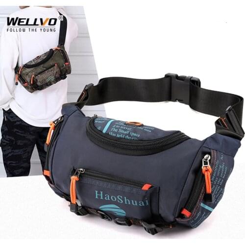 Men Multifunction Crossbody Bag Street Boys Chest Bag Cycling Waist Bag Messenger Bags Male Waterproof Pack Pillow Bag 2021 XA2C