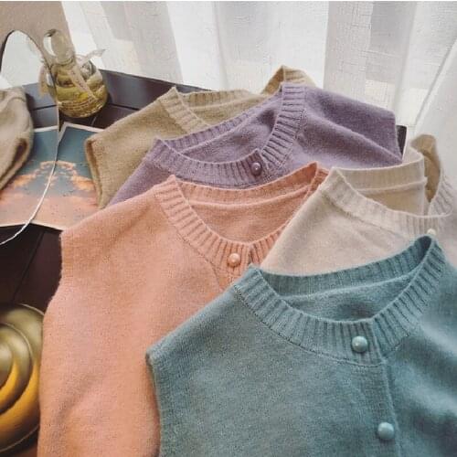 Fashion Solid Color Single Breasted Sleeveless Knitted Sweater Vest Womens Cardigan 2021 Winter Sweaters Loose Waistcoat