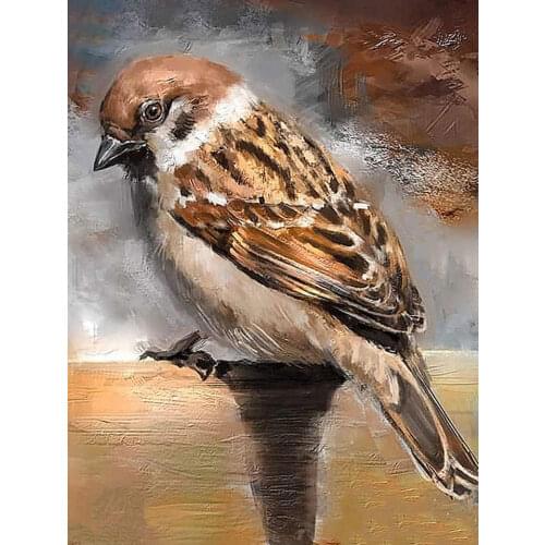 5D DIY Diamond Painting Full Square Sparrow bird Cross Stitch Kits Embroidery Diamond Mosaic Picture of Rhinestones Decor Gift