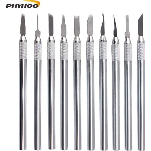 Wax Carving Knife Kit include 10 Pieces Sculpture Blade,Wax Pottery Clay Sculpture Carving Modeling Tool,Jewelry Tools