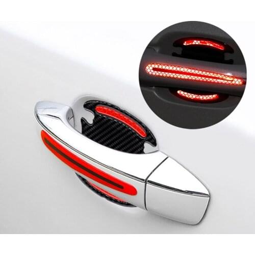 Car Door Handle Bowl Cover Reflector Sticker Strip for Volkswagen Polo Passat B6 B5 CC Tiguan Golf Ford Focus KIA Rio