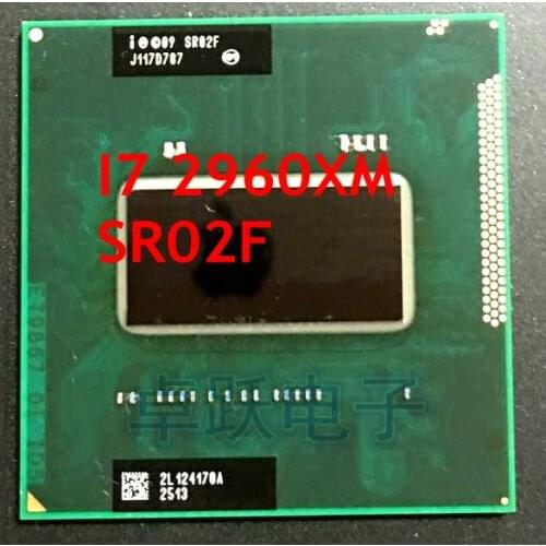 Original Intel Core i7-2960XM (8M Cache, 2.70Ghz to 3.70GHz, i7 2960XM ) SR02F ,Quad-Core,PGA988 Laptop CPU Compatible HM67 QM67