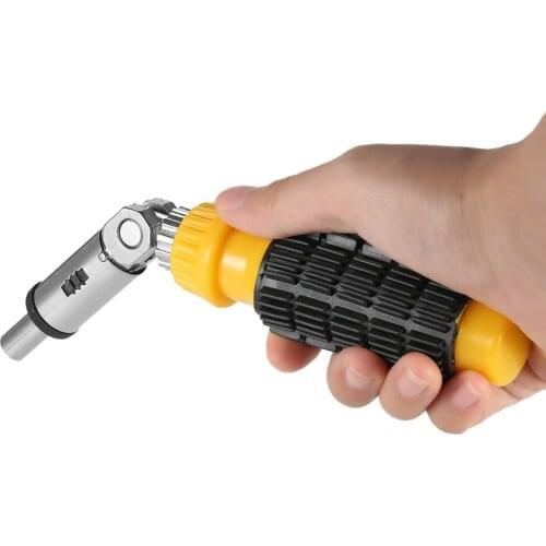 Quick-change Ratcheting Screwdriver 1/4 Inch Magnetic Ratchet Screwdriver 5 Positions Bits Holder Sturdy Ratchet Tool