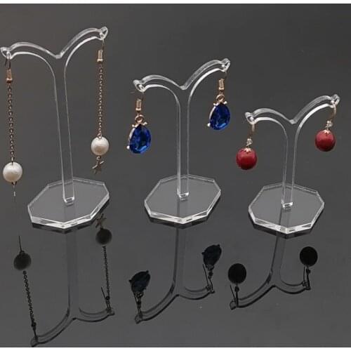 New Creative 10 Acrylic Jewelry Display Earring Holder Earrings Display Rack Ornaments Display Stand Photography Props Organizer