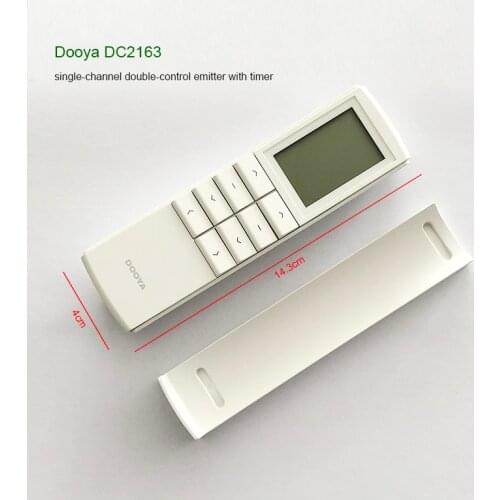 Dooya DC2163 timer emitter remote single channel double control 433MHz 3V for motorized electric roller blinds window curtain