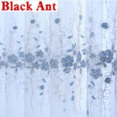 Romantic Delicate Foral Sheer For Princess Girls Room White Window Screen Voile For Living Room Partition Curtain Custom X711#40