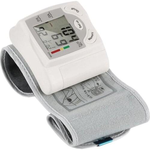 Sphygmomanometer, Automatic Digital LCD Display, Wrist Monitor, Heart Rate and Pulse Meter Measurement, Elderly Health