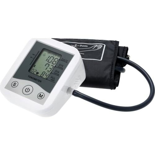 LCD Digital Blood Pressure Monitor Arm Sphygmomanometer Pulse Scanning Oscillometry Measuring Pulse Rate Monitor Tonometer