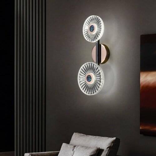 Led Postmodern Iron Gold Black LED Lamp LED Light Wall lamp Wall Light Wall Sconce For Foyer Bedroom
