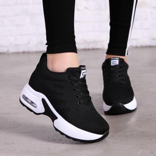 Wedges Shoes for Women Platform Shoes Breathable Casual Shoes Woman Fashion Sneakers Height Increasing Vulcanize Shoes Chunky