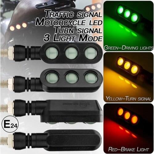 12V Universal Retro Motorcycle Turn Signal Brake Light Blinker Indicator Lamp for Motorcycle Motocross Scooter ATV UTV Refit