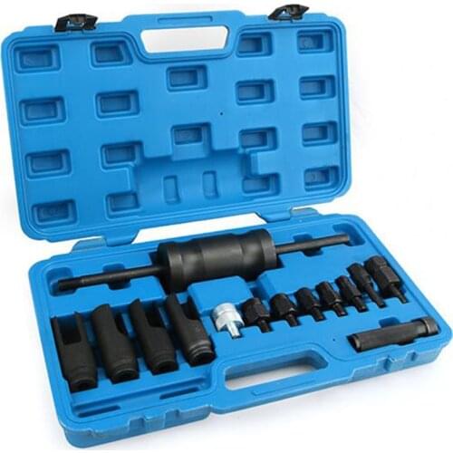 14 Pcs Injection Puller Extractor Kit Tool For Bosch Delphi Deso Siemens Diesel Injector Remover Common Rail Adaptor