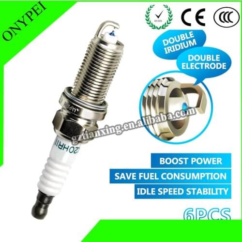 4-6pcs/lot 90919-01247 FK20HR11 Double Blue Iridium Spark Plugs For Toyota RAV4 crown REIZ Prado Venza V6 3.5L 9091901247 3426