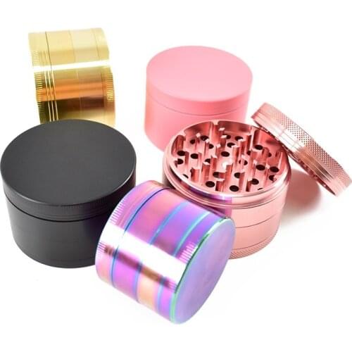 40MM 4-layer Aluminum Alloy Herbal Herb Tobacco Grinder Spice Weed Grinders Smoking Pipe Accessories Gold Smoke Cutter
