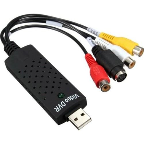 USB 2.0 Video Audio Capture Card Device Adapter VHS VCR TV to DVD Converter support Win Xp/ Win Vista /Win 7/Win 8/Win 10